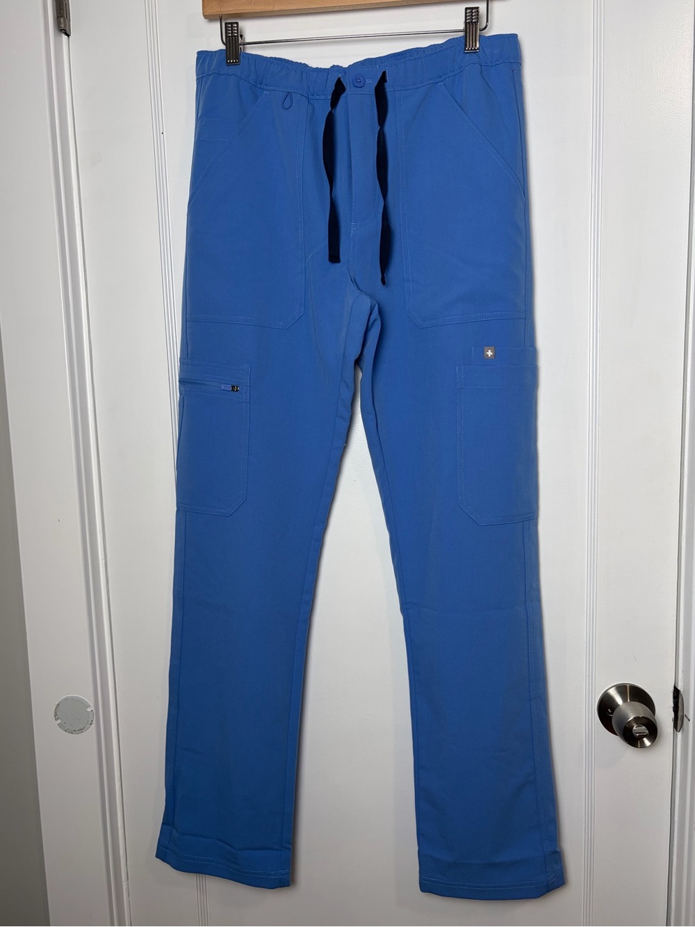Figs Cairo Cargo Scrub Pants small Blue